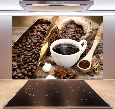Achterwand keuken Een kopje koffie
