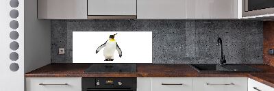 Glazen achterwand keuken Pinguïn