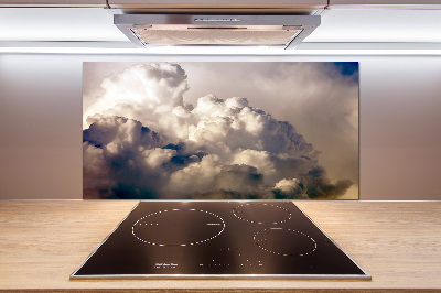 Glazen achterwand keuken Wolken aan de hemel