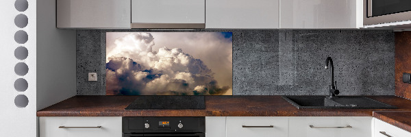 Glazen achterwand keuken Wolken aan de hemel