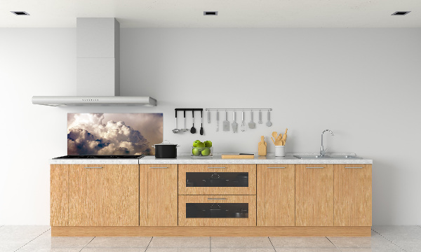Glazen achterwand keuken Wolken aan de hemel