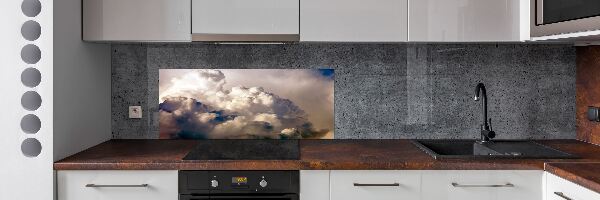 Glazen achterwand keuken Wolken aan de hemel