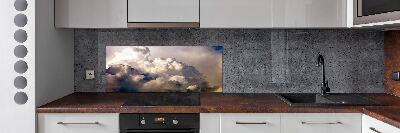 Glazen achterwand keuken Wolken aan de hemel