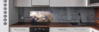 Glazen achterwand keuken Wolken aan de hemel