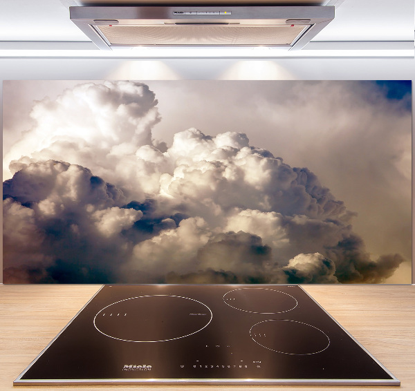 Glazen achterwand keuken Wolken aan de hemel