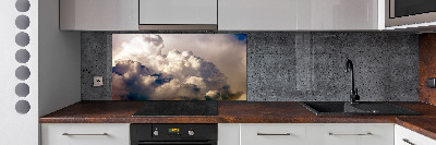 Glazen achterwand keuken Wolken aan de hemel