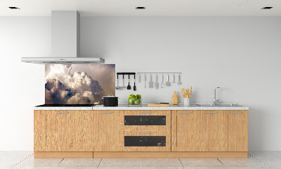 Glazen achterwand keuken Wolken aan de hemel