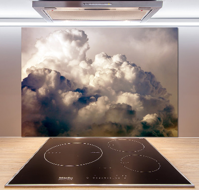Glazen achterwand keuken Wolken aan de hemel