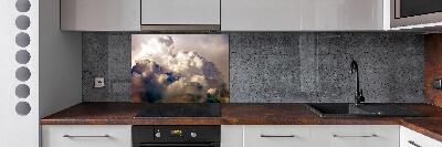 Glazen achterwand keuken Wolken aan de hemel