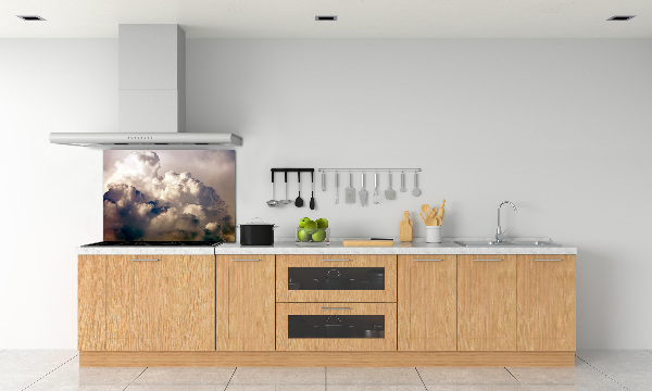 Glazen achterwand keuken Wolken aan de hemel