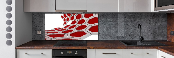 Spatscherm keuken 3D-abstractie
