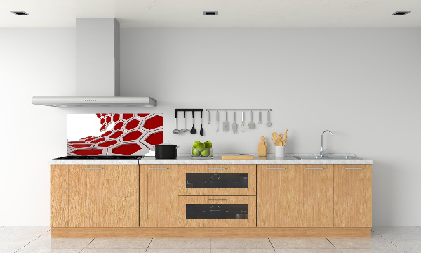 Spatscherm keuken 3D-abstractie