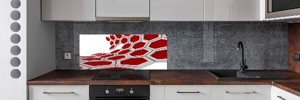 Spatscherm keuken 3D-abstractie