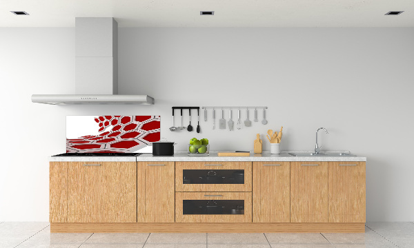 Spatscherm keuken 3D-abstractie
