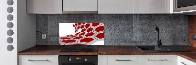 Spatscherm keuken 3D-abstractie