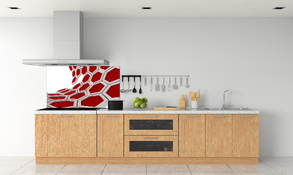 Spatscherm keuken 3D-abstractie