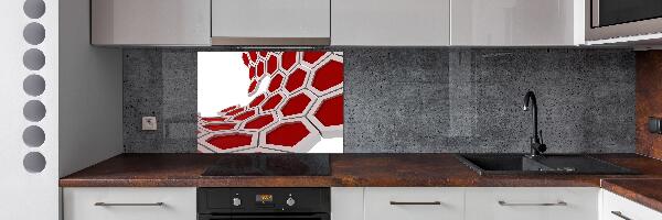 Spatscherm keuken 3D-abstractie