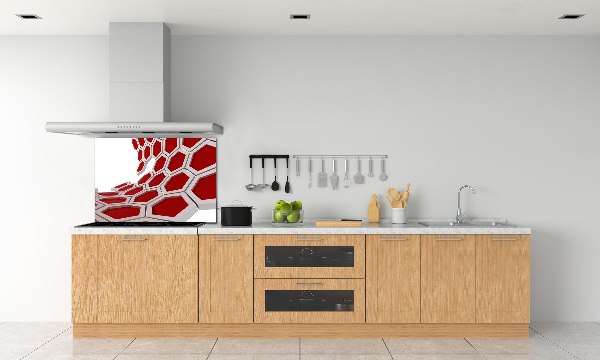 Spatscherm keuken 3D-abstractie