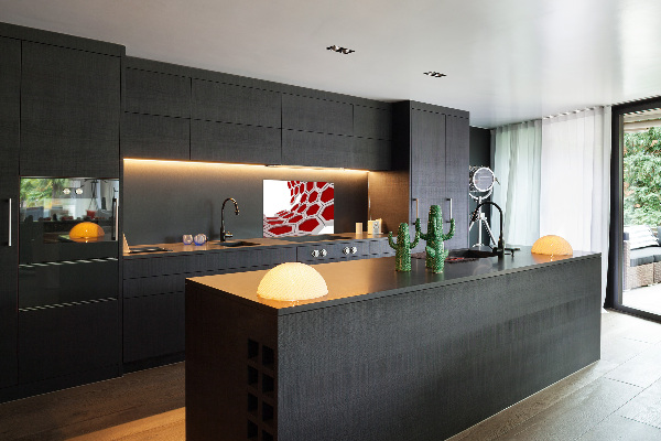 Spatscherm keuken 3D-abstractie