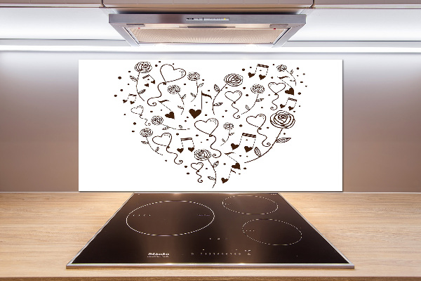 Glazen achterwand keuken Hart