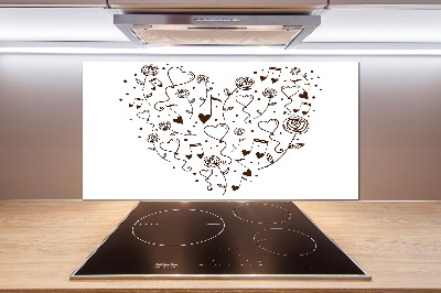 Glazen achterwand keuken Hart