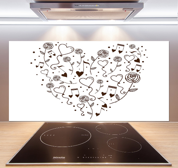 Glazen achterwand keuken Hart