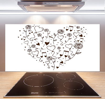 Glazen achterwand keuken Hart