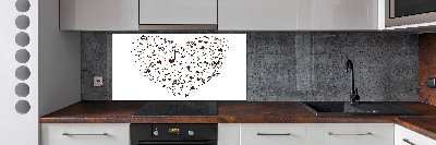 Glazen achterwand keuken Hart