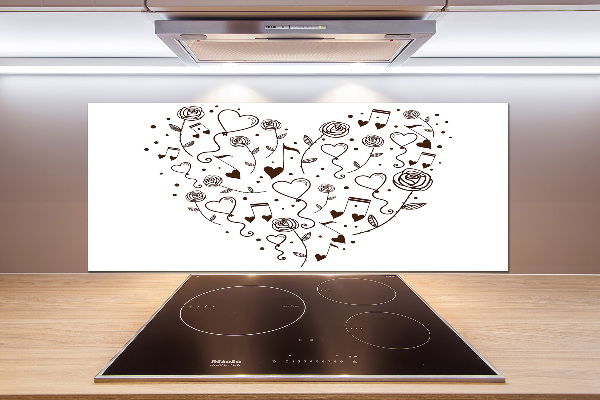 Glazen achterwand keuken Hart