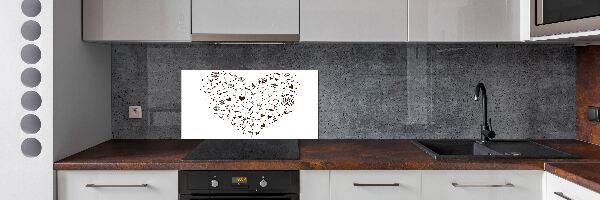 Glazen achterwand keuken Hart