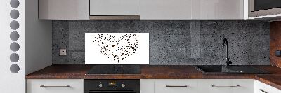 Glazen achterwand keuken Hart