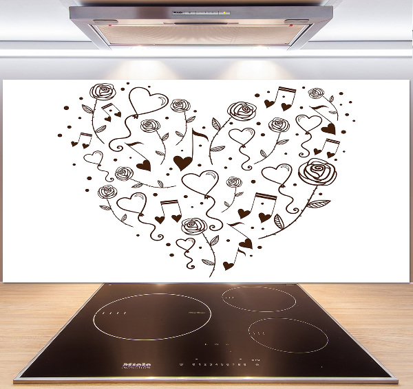 Glazen achterwand keuken Hart