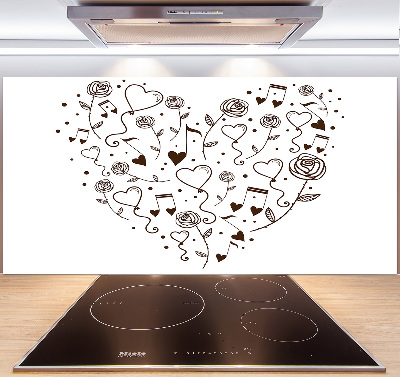 Glazen achterwand keuken Hart