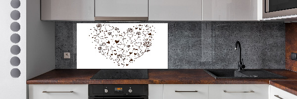 Glazen achterwand keuken Hart