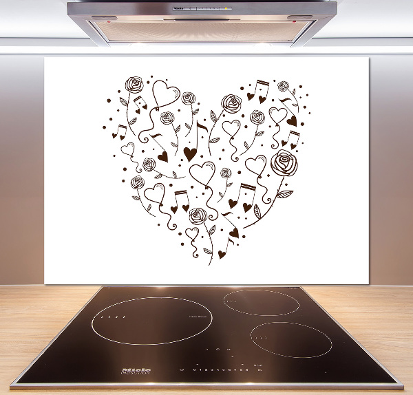 Glazen achterwand keuken Hart