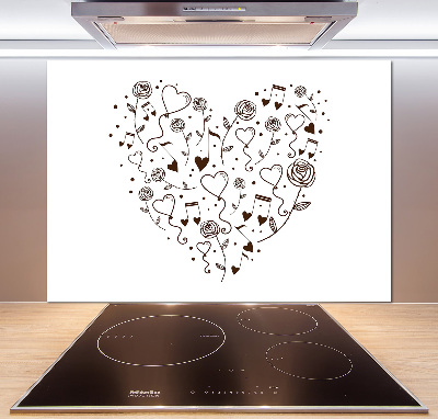 Glazen achterwand keuken Hart