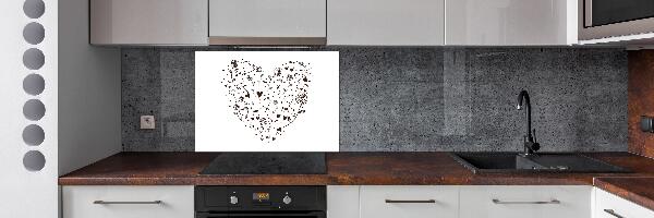 Glazen achterwand keuken Hart