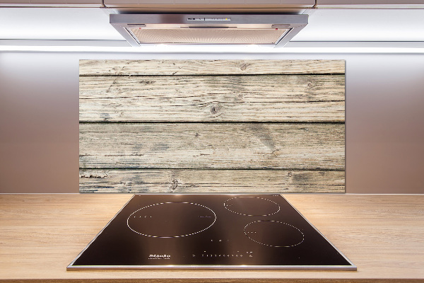 Spatplaat keuken Houten achtergrond