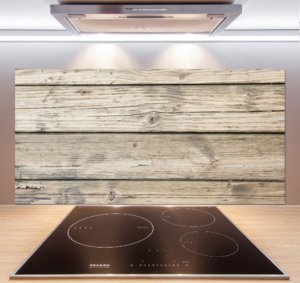 Spatplaat keuken Houten achtergrond