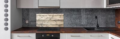 Spatplaat keuken Houten achtergrond
