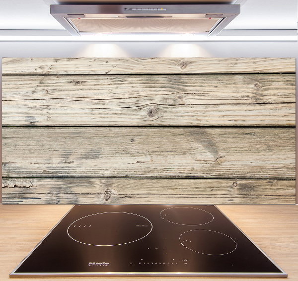 Spatplaat keuken Houten achtergrond