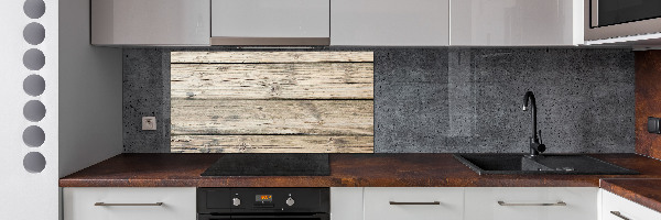Spatplaat keuken Houten achtergrond