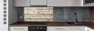 Spatplaat keuken Houten achtergrond