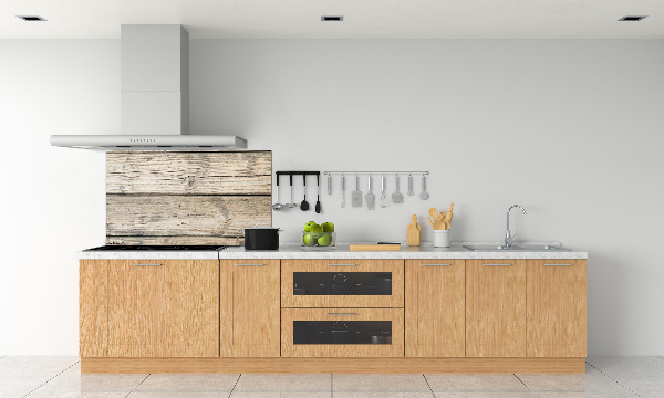 Spatplaat keuken Houten achtergrond