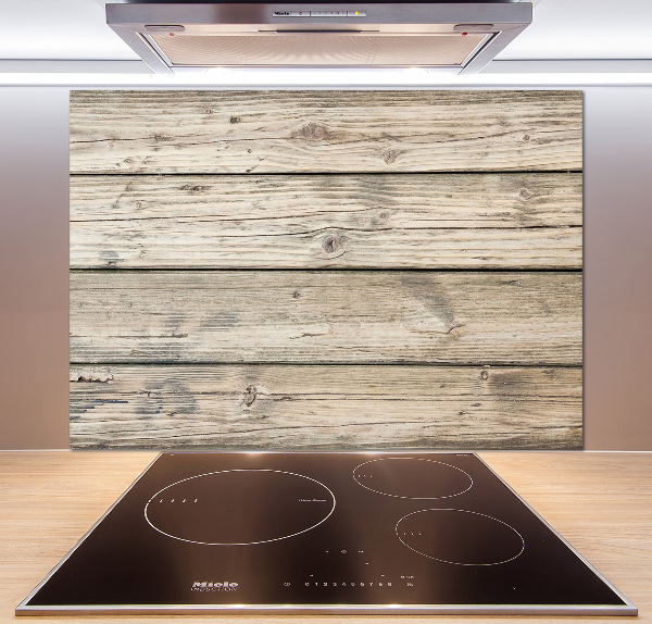 Spatplaat keuken Houten achtergrond