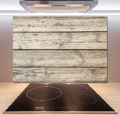 Spatplaat keuken Houten achtergrond
