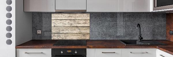 Spatplaat keuken Houten achtergrond
