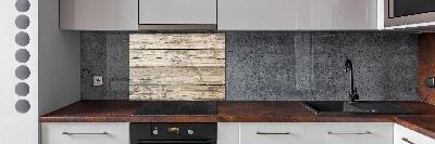 Spatplaat keuken Houten achtergrond