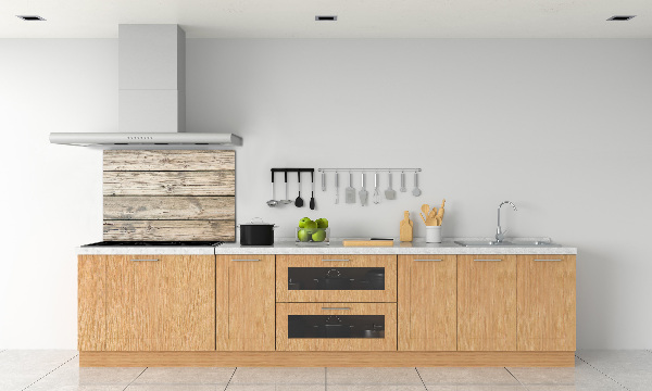 Spatplaat keuken Houten achtergrond