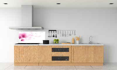 Spatscherm keuken Roze bloem